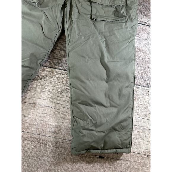 VTG Cabelas Hunting Pants Goose Down Fill Puffer Cargo Brown Mens Sz 3XL 80s 70s - Picture 4 of 8